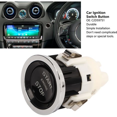 Pulsante di avviamento elettronico del veicolo C2D59751 - Pulsante di avviamento/arresto senza chiave per Jaguar XJ XJR XJR575 (1/5)