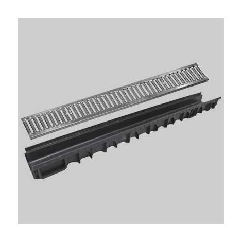 CANALETTA NOR MOD. A CON GRIGLIA ZINCATA  13 x 100 H. 5     STAMPLAST