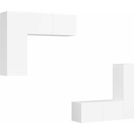 Maison Exclusive - Set de muebles de salón TV 4 piezas madera de (1/5)