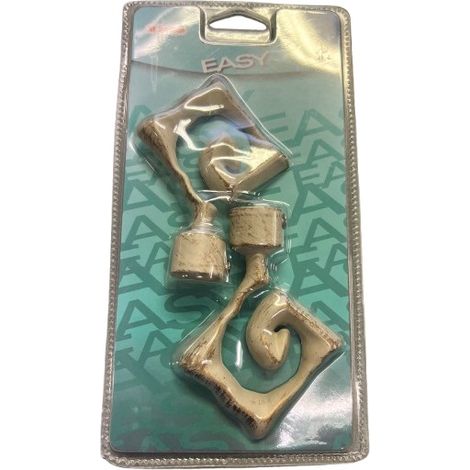 2PZ TERMINALE DECORATIVO D.20MM COL.AVORIO-ORO