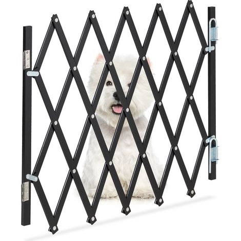 Barrera extensible para perros en color negro
