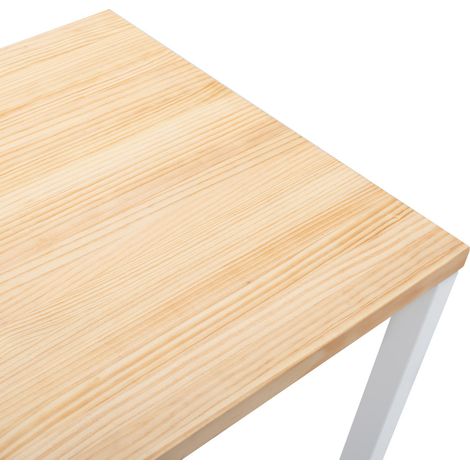 Mesa de Estudio iCub Strong 100x60x73cm Blanca en madera maciza de pino acabado natural estilo nórdico industrial Box Furniture (1/5)