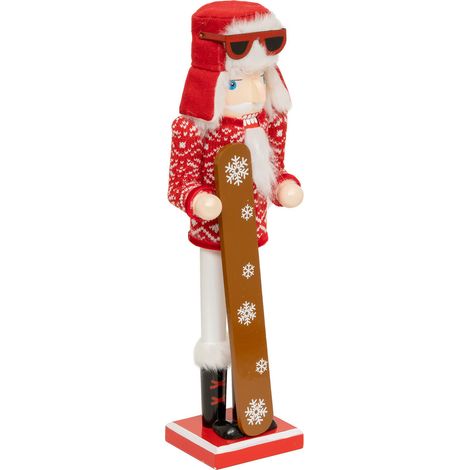Déco de Noël Figurine Casse-Noisette Skieur H 38 cm - Feeric Christmas (1/2)