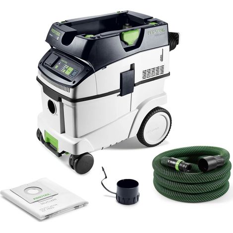 Festool – Aspirateur professionnel CLEANTEC CTM 36 EI – Puissance d'aspiration réglable 350-1200W – Dépression 24000Pa – Pour poussières de catégorie M