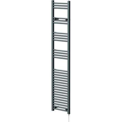 Pizarro Anthracite 1800mm x 400mm Straight Electric Heated Towel Rail (1/5)