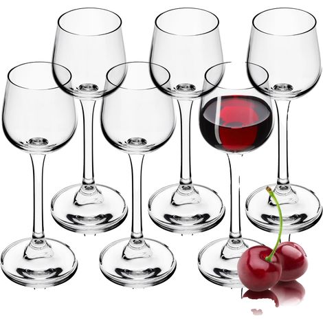 Set di calici, capacità 60 ml, 6 pezzi, design resistente, forma elegante, utilizzo versatile (1/5)