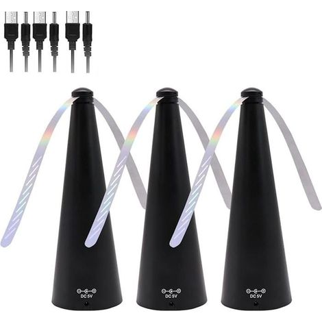 Ventilateur anti-moustiques portable - alimentation USB et piles - 2 vitesses - Holographique (1/4)