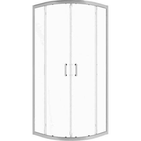Box Doccia Semicircolare 78-80x78-80x190h 6mm Cromato - Imperia