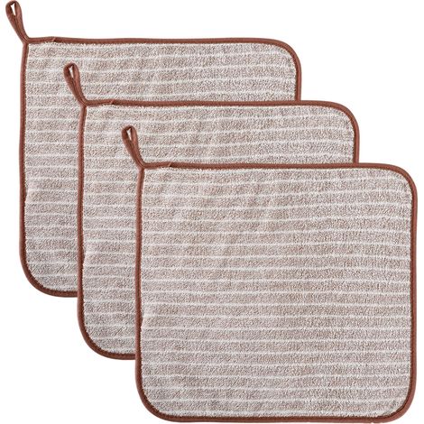 Chiffon de cuisine en fibre de charbon de bambou, antiadhésif, absorbant et épais, pour la vaisselle, brosse, chiffon pour bols, torchon de nettoyage à l'huile (1/5)