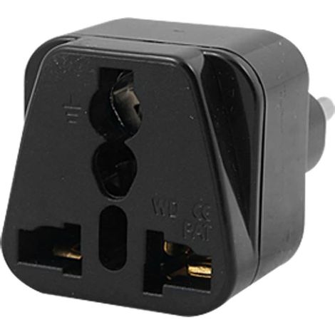 US - EU Convertisseur adaptateur universel Stecker 250VAC Steckdose Schwarz