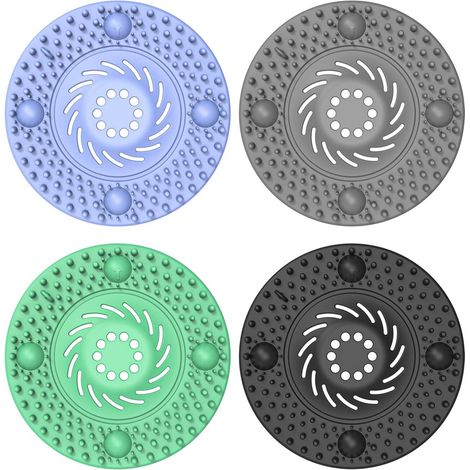 Silikon-Abflussstopfen mit Saugnapf für Boden- und Duschabflüsse, langlebig und einfach zu montieren. Ideal für Badezimmer, Badewannen und Küchenspülen. 4er-Pack. (1/5)