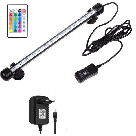 Lumière d’aquarium colorée, LED Éclairage d'aquarium, RGB Lampe Tube Aquarium Dimmable Submersible IP68 étanche pour Aquariophilie Fish Tank Lights Lampe d'aquarium (Coloré, 38cm) (1/5)