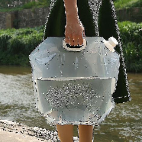 Lot de 4 gourdes pliables pour l'extérieur et la voiture - 10 l - blanches (1/4)