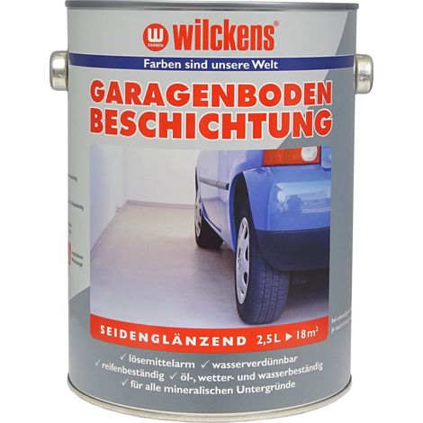 Rivestimento per pavimento garage 2,5 l – Colore grigio argento – Diluibile con acqua – Resa 6-7 m²/l – Wilckens (1/3)