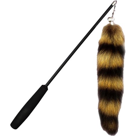 Bâton de chat en peluche drôle, tête rétractable et remplaçable, soulagement de l'ennui, baguette Teaser pour chaton pour l'intérieur (1/5)
