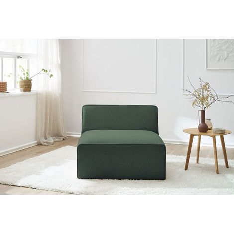 BOBOCHIC - Chauffeuse 1 place pour canapé modulable MEGEVE tissu chiné   Vert (1/5)