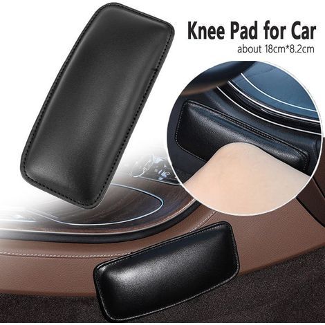 Set of 2 car door armrests (black), car armrest mat, side console knee support mat, footrest mat, car interior accessories (1/5)
