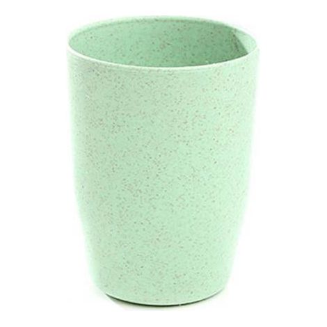 Gobelet En Paille De Blé - Tasse À Eau Multifonctionnelle Pour Salle De Bain Et Cuisine - Vert - Lot De 1 (1/2)