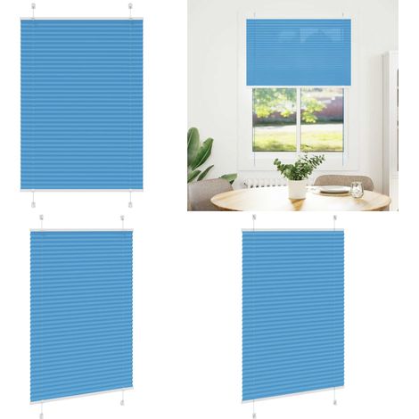 vidaXL Plissee Blau 100x150 cm Stoffbreite 99,4 cm Polyester (1/5)