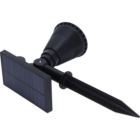 Schwarze, wasserdichte LED-Solar-Stehleuchte (IP65), Außenbeleuchtung für Garten und Terrasse, Dekoration für Hof und Terrasse (1/5)