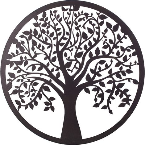 Signes Grimalt Colgante Adorno Pared  Colgante Árbol De La Vida Apliques Metal Marrón 1x50x50cm 25248