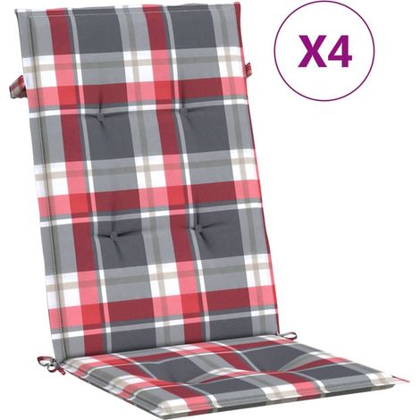 Maison Exclusive - Gartenstuhlauflagen für Hochlehner 4 Stk. 120x