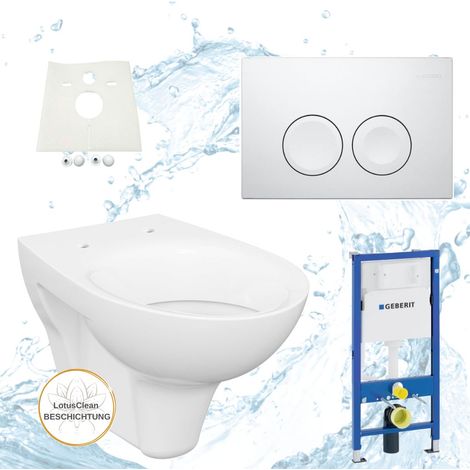 Geberit Vorwandelement Design WC Betätigungsplatte WC Sitz Komplettset (1/4)