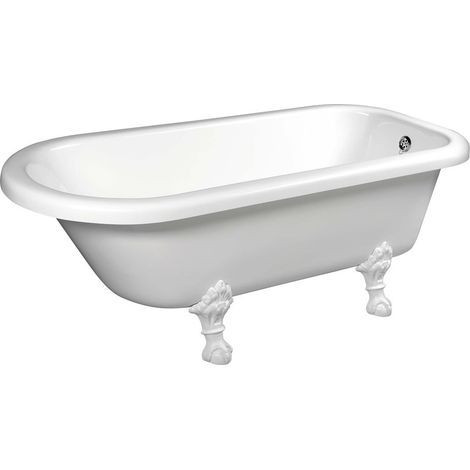 FOXTROT Bain blanc 170x75x49cm, Jambes blanches