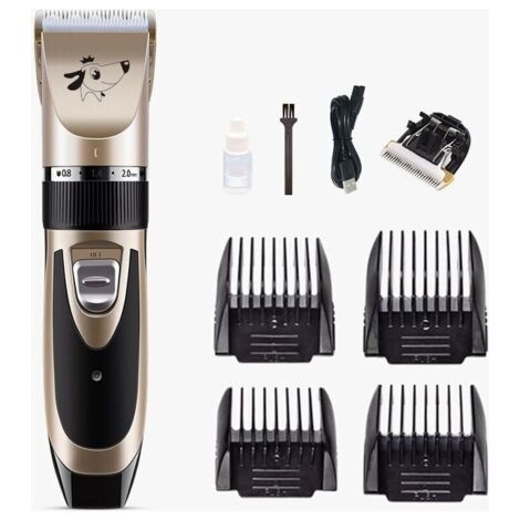 Tondeuse pour Chien et Chat - Professionnel - Poil Long Epais - Animal Silencieux - Rechargeable - Electrique
