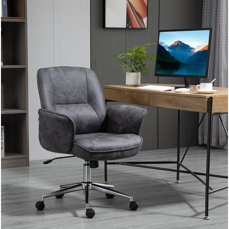 Bürostuhl XXL mit Wippfunktion, höhenverstellbar, bis 120 kg belastbar, Grau OKMYHOME (1/5)
