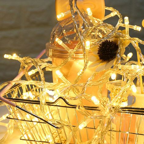 Guirlande lumineuse féérique USB 50 LED à boules, idéale pour Noël, les mariages et la maison. (1/2)