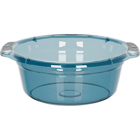 Bassine en plastique avec poignées, XL 37 x 13 x 27 cm, bassine portable pour la cuisine, la salle de bain et le linge (1/5)