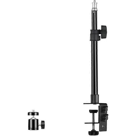 Support de lampe de bureau avec pince en C et rotule 1/4", support de table réglable pour appareil photo. (1/5)