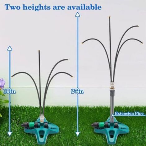 Brumisateur jardin 8m tuyau 3/4", tige extension +4 buses +2 rechanges, clé et ruban téflon, pour patio, jeux d'eau, fêtes. (1/3)