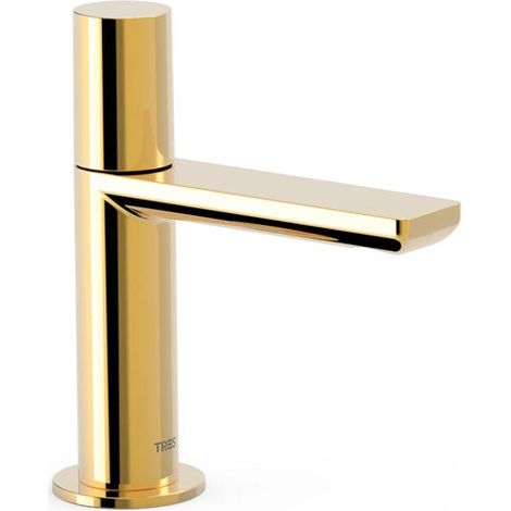 TRES 21150301OR PROJECT-TRES Grifo De 1 Agua para Lavabo Color Oro 24K - ref: 21150301OR