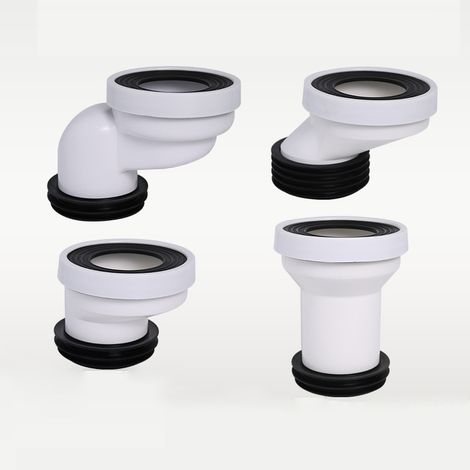 Buse de raccordement pour tuyau de toilette - Buse de vidange droite excentrique (2.5 cm)