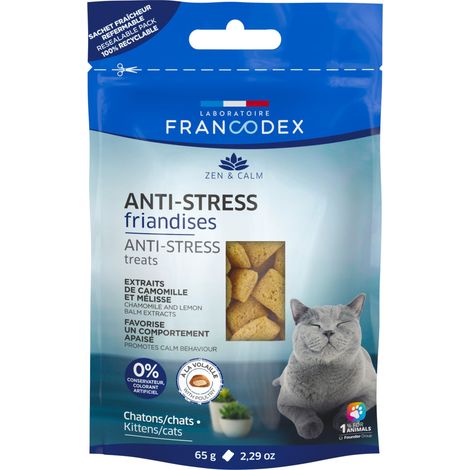 Friandises Anti-Stress pour chatons et chats 65 g - Francodex