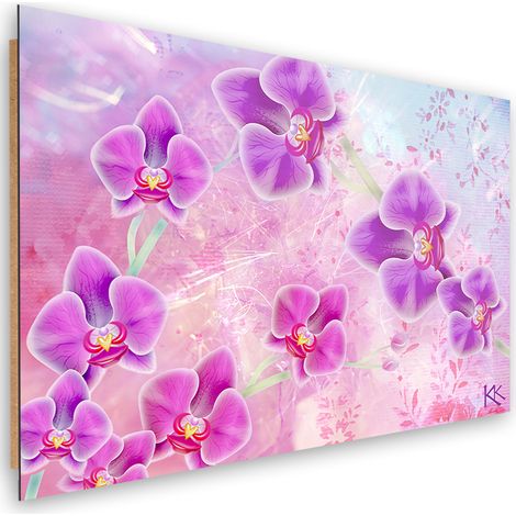 Quadro deco panel, Astrazione dei fiori di orchidea - 60x40 (1/5)