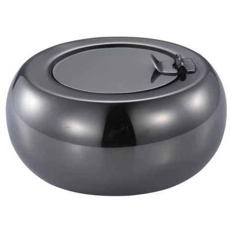 Plateau de table moderne en acier inoxydable noir avec couvercle, usage intérieur et extérieur, maison, bureau et décoration (1/5)