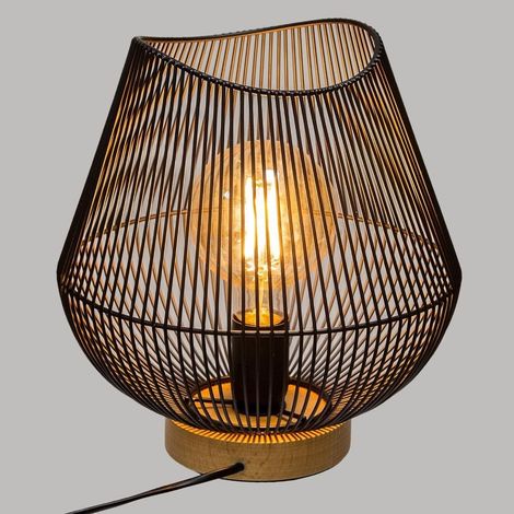 Tischleuchte JENA im Loft-Stil, schwarz, 28 cm (1/5)