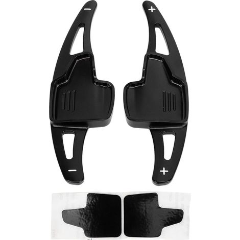 Kit de prolongateurs de palettes de changement de vitesse en alliage d'aluminium pour volant Ford Focus Kuga EcoSport, garniture de remplacement noire (1/5)