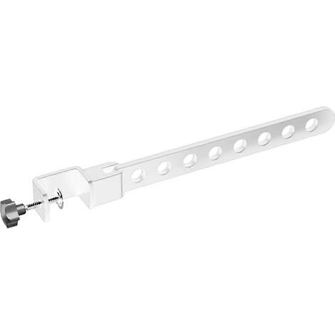 Étendoir à linge à fixation par fenêtre, étendoir à linge blanc pour balcon de dortoir (1/5)
