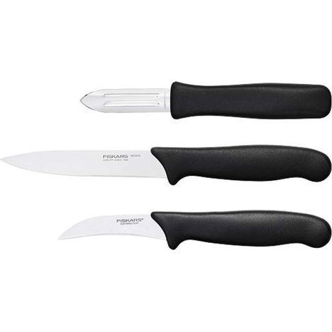 Fiskars Set mit 3 unverzichtbaren Schälmessern