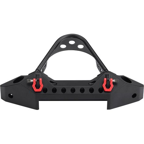 Pare-chocs avant en métal avec 2 feux LED pour voiture RC tout-terrain Traxxas TRX‑4 à l'échelle 1/10 (noir) (1/5)