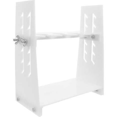 Support à entonnoir à 4 trous pour laboratoire, support de fixation réglable en hauteur, accessoire professionnel pour expériences de chimie scolaire (blanc) (1/5)