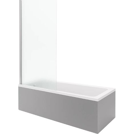 Bañera derecha DURAVIT No.1 1800x800mm + Mampara de bañera izquierda AURYS Mist 1 cromo