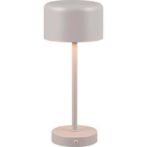 Akku Tischleuchte JEFF per USB aufladbar, Sensordimmer, Hellgrau, Höhe 30cm (1/5)