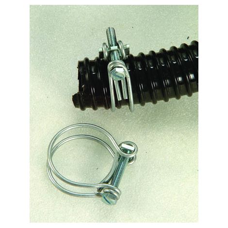 2er-Set Spannbänder - UBBINK - Durchmesser 25-29 mm - Galvanisiert - Für Spiralschlauch