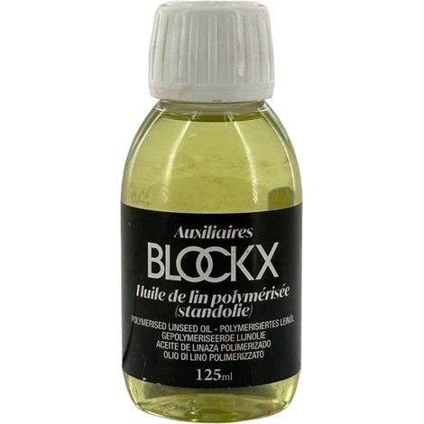Huile de lin polymérisée - Peinture à l'huile - Médium - Blockx - Flacon 125ml