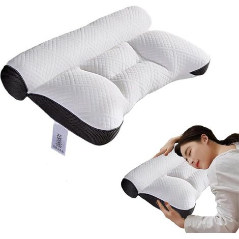 Oreiller cervical en mousse à mémoire de forme pour soulager les douleurs, oreiller de lit pour dormir-AquaForge (1/4)